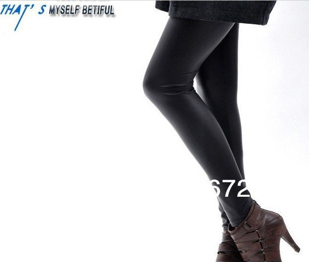 Winter warm pants Snow trousers faux soft leather velvet pats women thick leggings ankle length large size 001