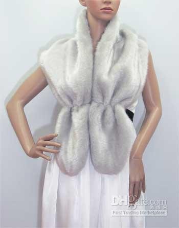 Winter Wedding Faux fur Wrap Collar Scarf SZ S-M-L-XL