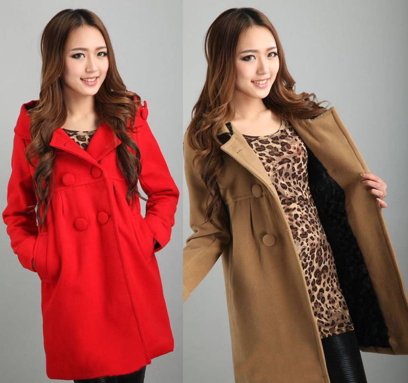 Winter winter wadded jacket maternity clothing loose plus size thickening wool coat medium-long villus outerwear