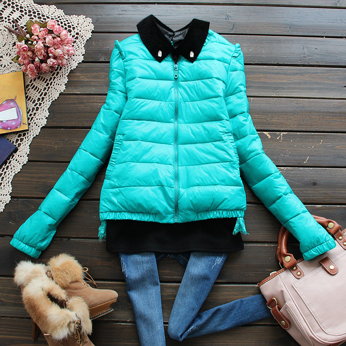 Winter women's 2365 2012 gentlewomen slim lace sweep wadded jacket cotton-padded jacket cotton-padded jacket outerwear