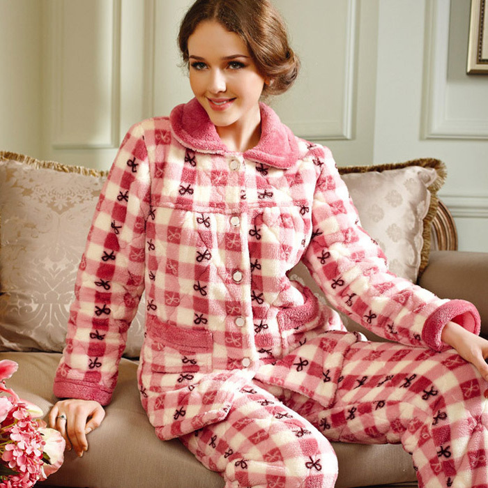 Winter women's cotton-padded jacket lounge women's winter thickening cotton-padded sleep set