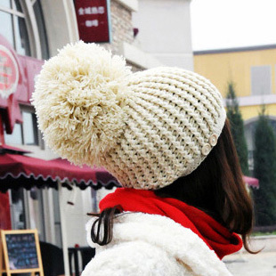 Winter women's fashion personality vlsivery large sphere knitted hat