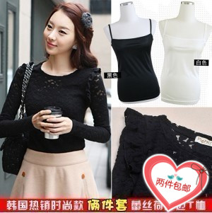 Winter women's fashion sexy sanded lace sweater vest