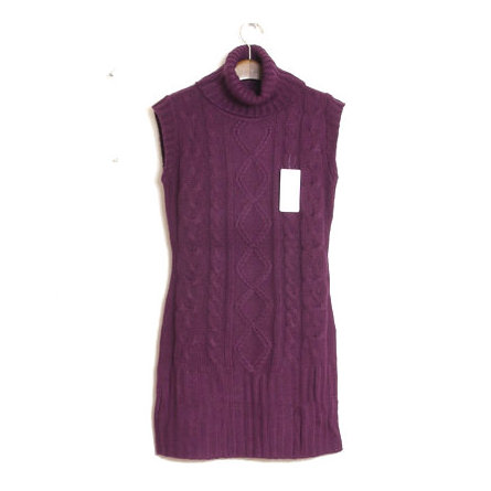 Winter women's long design turtleneck sweater