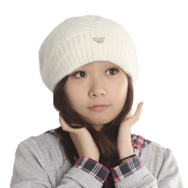 Winter women's yarn knitted hat fashion cap head discontinuing decoration the trend of female hat