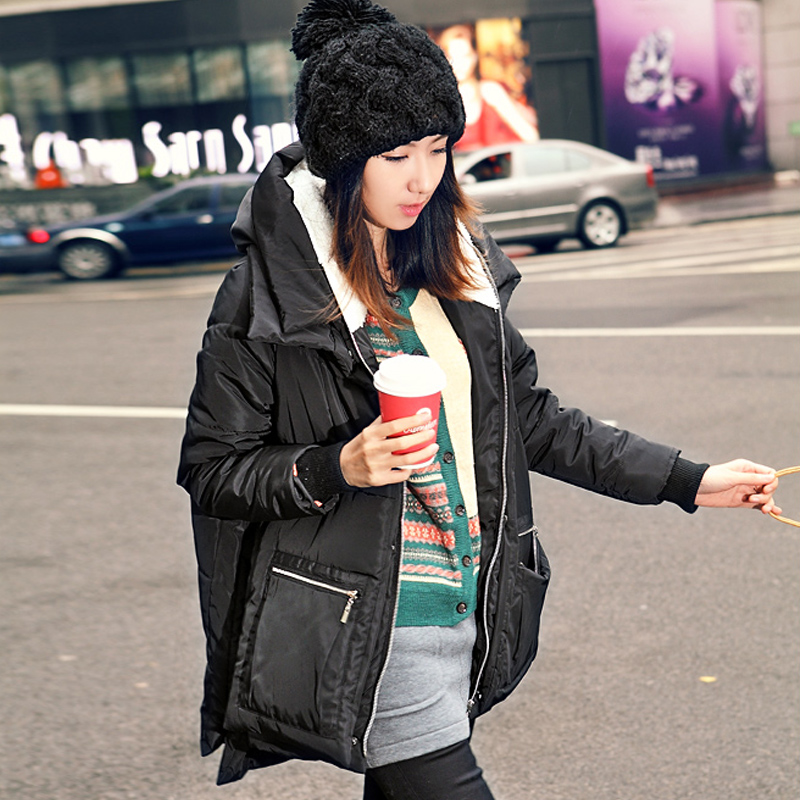 Winter zipper large pocket wadded jacket cotton-padded jacket cotton overcoat thickening w3446