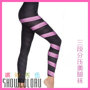 Wire germanium titanium silver butt-lifting fat burning stovepipe socks elastic socks thick legs socks tights