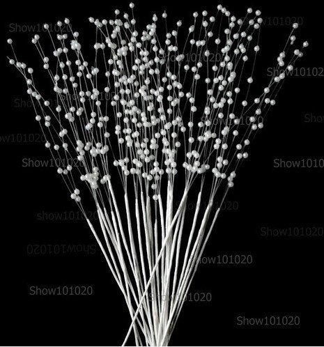 Wired White pearl spray 500 stems for flowers cakes weddings fascinators crafts