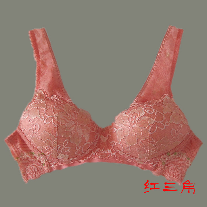 Wireless pure seamless embroidery lace bra underwear