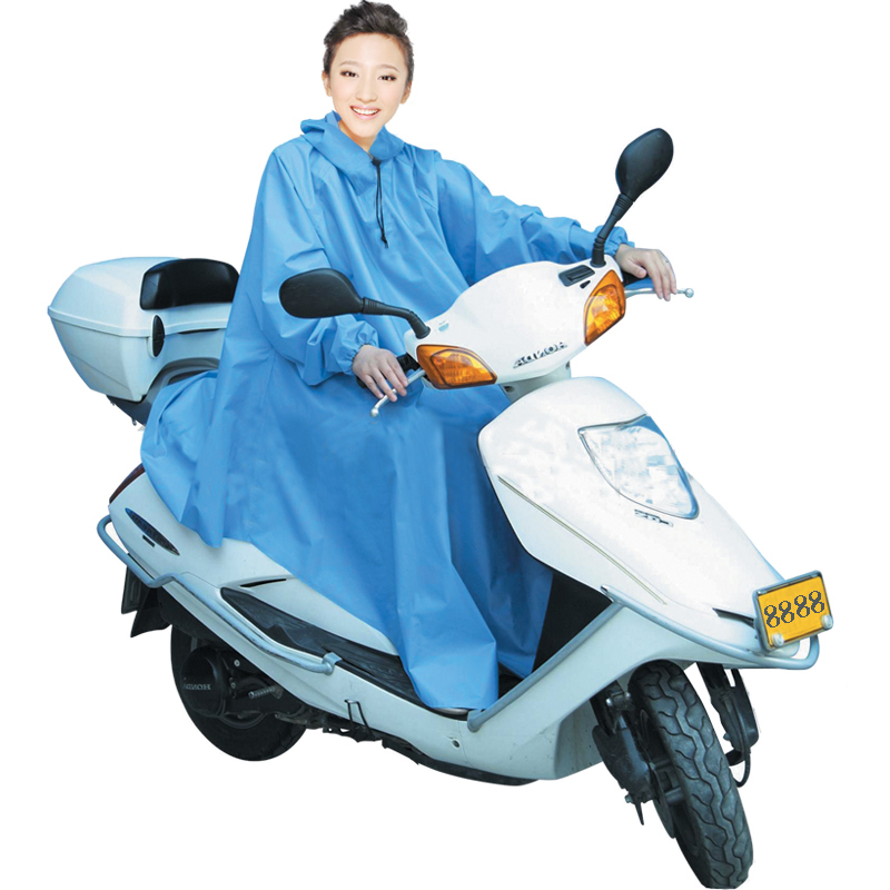With sleeves thickening coating electric bicycle motorcycle singleplayer raincoat poncho fashion
