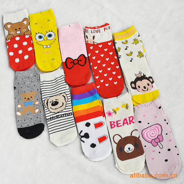 woman cute polyester  cotton boat socks lady breathable winter short socks