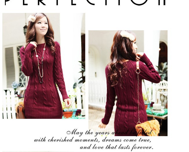 Woman Long Computer Knitted Sweaters O-Neck Women Pullover Long Sleeve Sweaters Pullovers