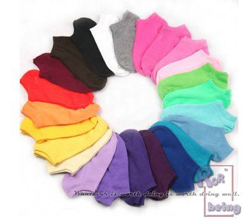woman socks, Candy colors, like rainbow,21pcs/lot ,21 different colors for 3 weeks.size 35-38,best price,wholesale
