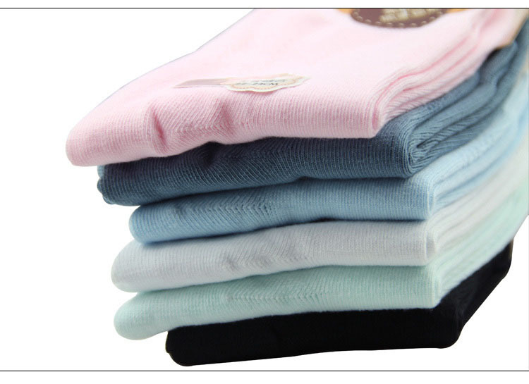 woman solid   boneless suture cotton socks lady breathable winter socks