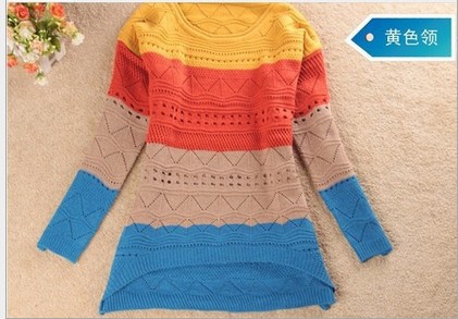 Woman Spring/Autumn hot-selling colorful knit sweater free shipping
