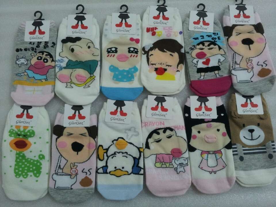 Women 3D Short Cool Pure Cotton Carton Socks,2012 new,fashion,Free Shipping