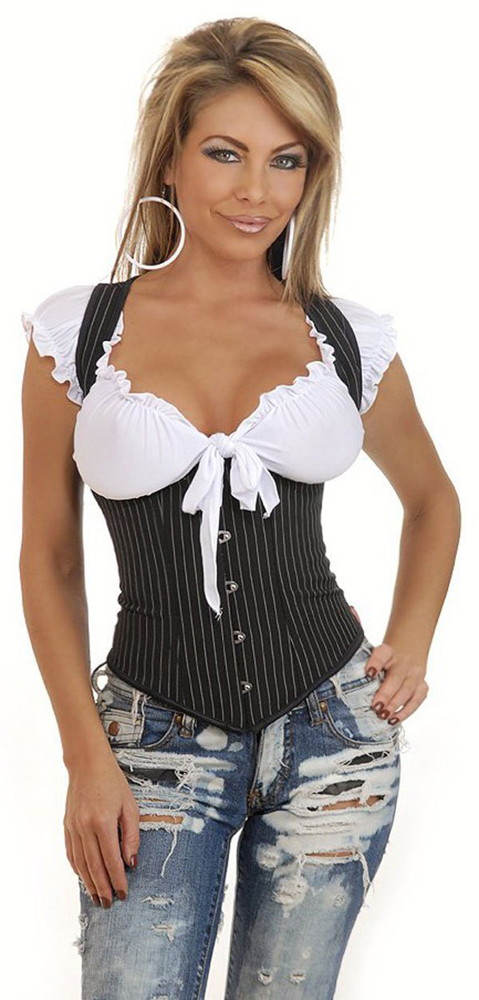 Women buster Fashion Style Corselet- underbust Sexy Lingerie black 0861