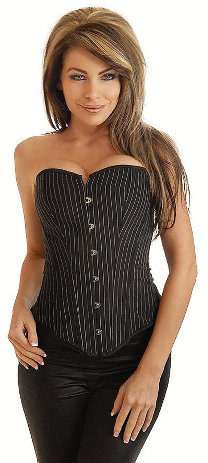 Women bustier satin Sexy Lingerie lady intimates Corset black 1731