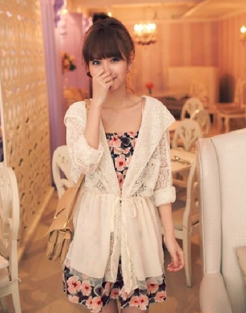 women clothes loose coat chiffon coats outwear Free shipping