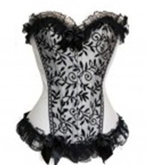 Women Clothing White Satin   Sexy Lingerie  Corset  -812