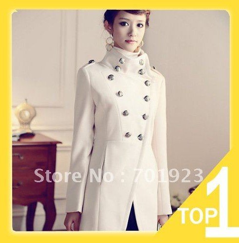 Women coat fashion overcoat/ Napoleon military uniform double breast winter coat /jacket outerwear/Military style Jacket