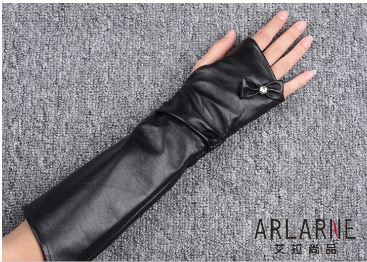 Women designer gloves genuine leather long gloves , long design ,Sheepskin,fashion,free shipping
