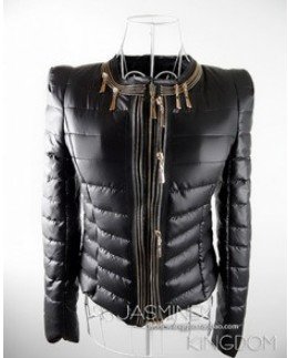 Women duck down coat top o-neck thin candy cotton-padded jacket casual short jackets free shipping