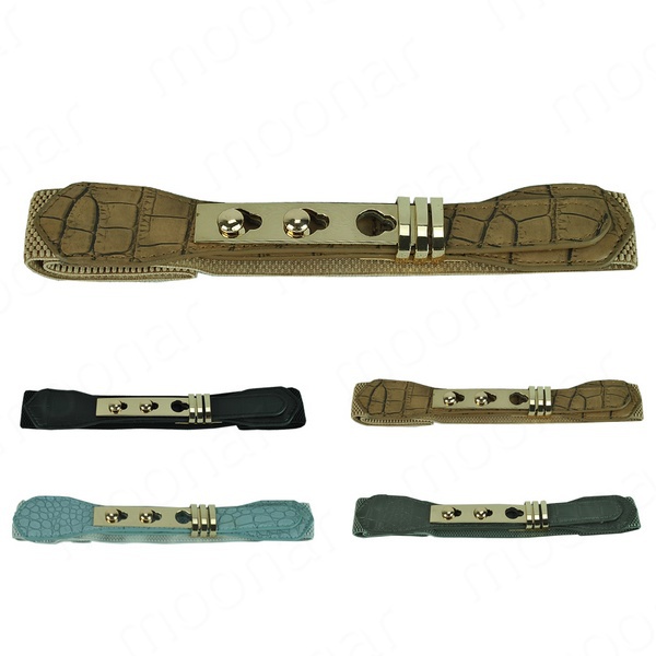 Women elastic Chic PU Leather and Metal Belt Women Dress Belts PJ040 Retail And Wholesale