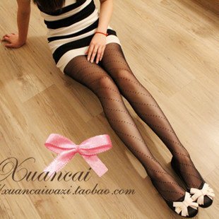 women fashion black silk stockings