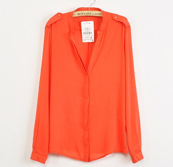 Women Fashion Long Sleeve Casual Blouse Shoulder Strap With Rivet 2-62802