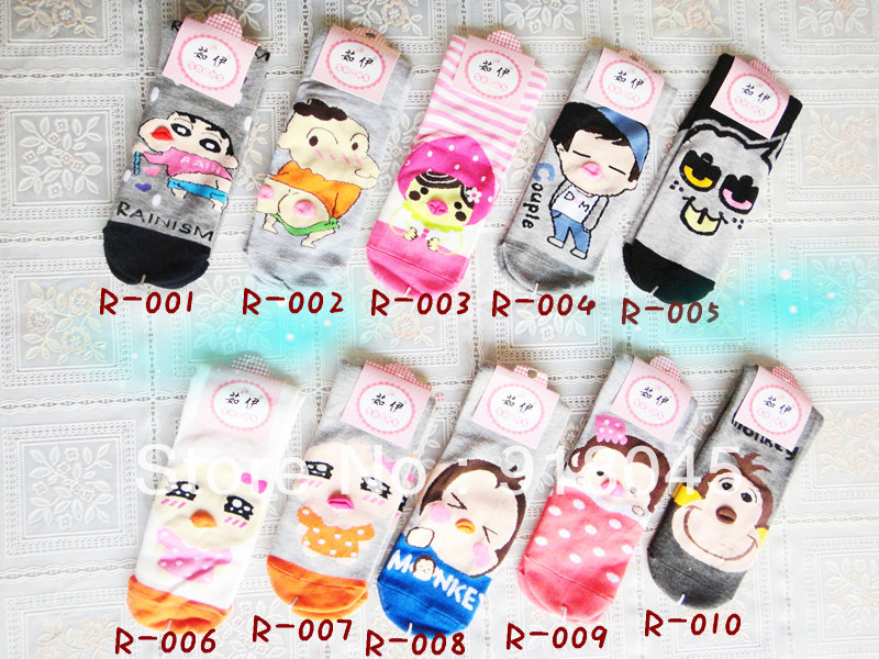 Women'Fashion originality Expression socksThree-dimensional socks Full 100% cotton socks Free shipping