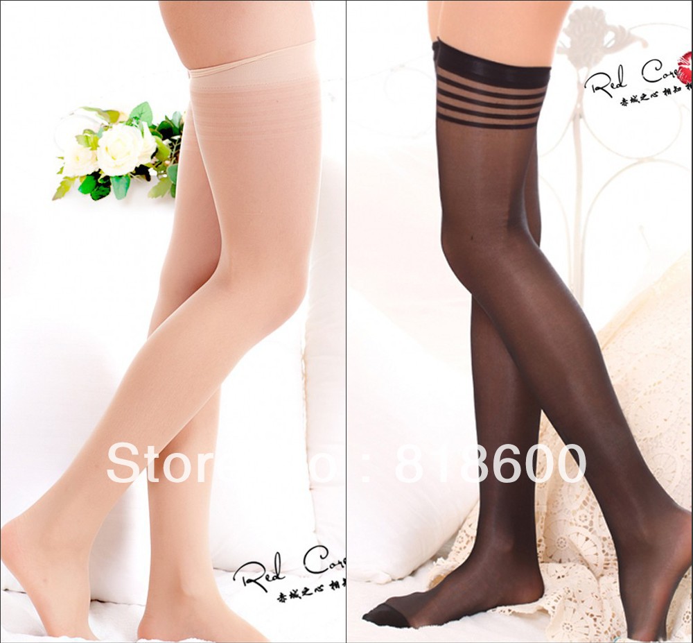 Women Fashion Sexy Perspectivity Ultra-thin Stockings Temptation Sexy Long Socks Transparent Thigh Socks