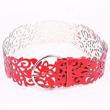 Women Fashion Sweet Hollow Wide Waist Leather Belt free shipping