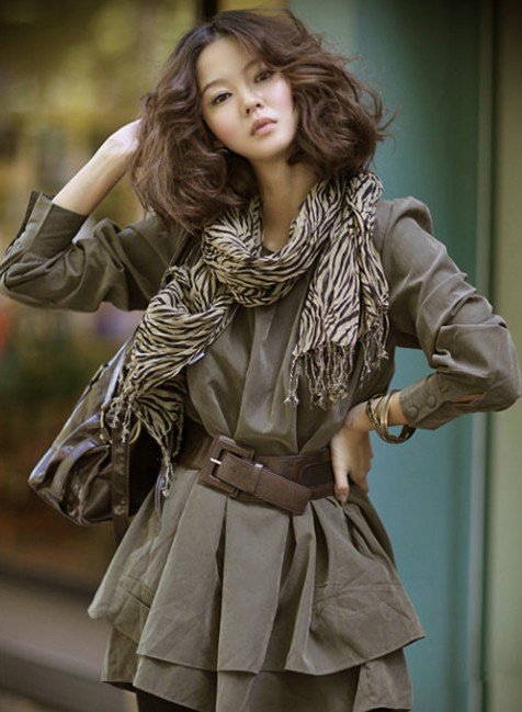 Women faux leather velvet leisure round neck with belt Dress\Vestito finta pelle con cintura