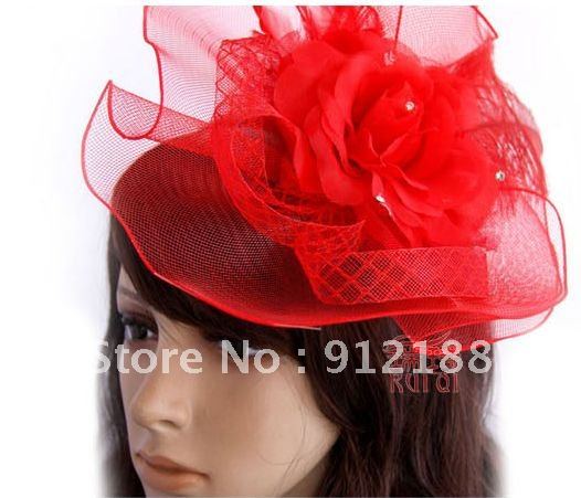women feather face veil royal fascinator top hats wedding bride netting party hat hair clip