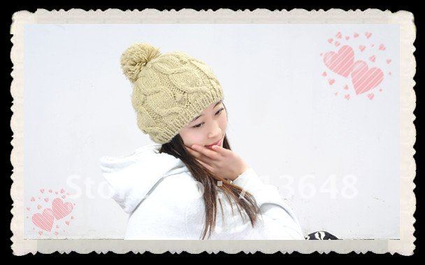 women hat winter hat cute ball knitted hat wholesale