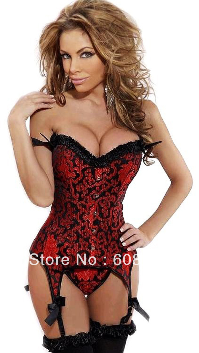 Women intimates Red  Sexy Lingerie Underwear  Corset wholesale and retail 1949