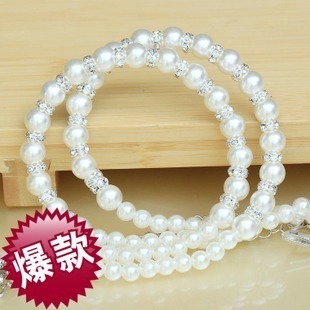 Women  invisible tape shoulder strap Pearls and rhinestone bra strap crystals rhinestone shoulder strap-Free shipping