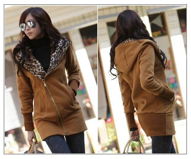 women jacket autumn winter dress coat black fashion clothes warm hoodie h243 free shipping