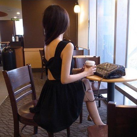 Women Korea Sexy Backless Sleeveless Mini Dresses HOT!!