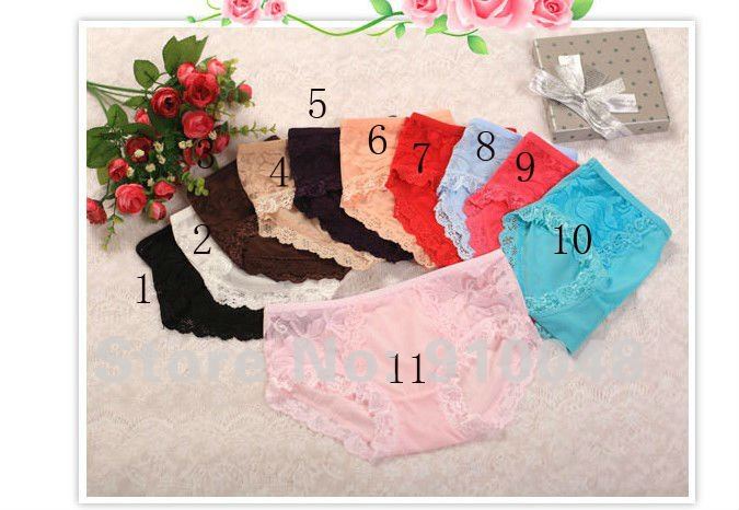 Women lace briefs #K3817 / factory directly sell  solid underpanties 12 pcs/lot / wholesale & retail / free shipping