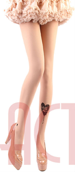 Women  ladies' sock Sexy Fashion big&small hearts Leggings Socks Tattoo Tights Pantyhose Stockings