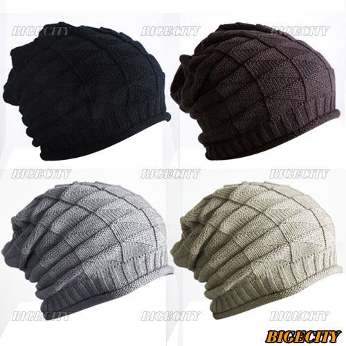 Women Ladies Winter Thick Warm Oversized Cable Knitted Baggy Slouch Beanie Hat