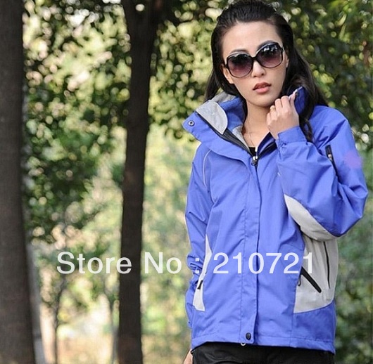 Women/Ladys 2 in 1 Style Outdoor mountain ski Jackets Outerwear Double Layer skiing Coats womens jacket