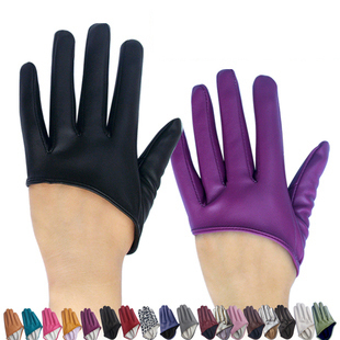 Women leather faux gloves fashion women's racerback gloves PU multicolour