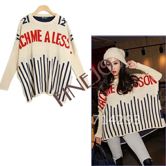 Women Loose Bat-Sleeve Batwing Style Coat Sweaters Pattern Clothes free shipping 6369