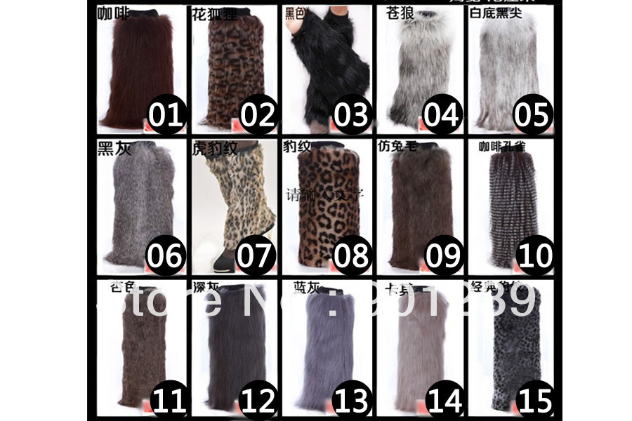 Women Lower Leg Ankle Warmer Shoes Boot Sleeves Cover Multicolors 40*40cm 2pair /lot Free Shipping