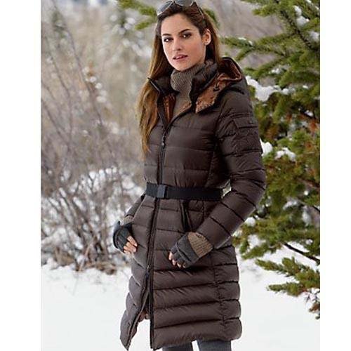 Women Mokacine coffee long down jacket with belt ,Ladies' brand parkas.winter down jackets,Women's down coats,M102.
