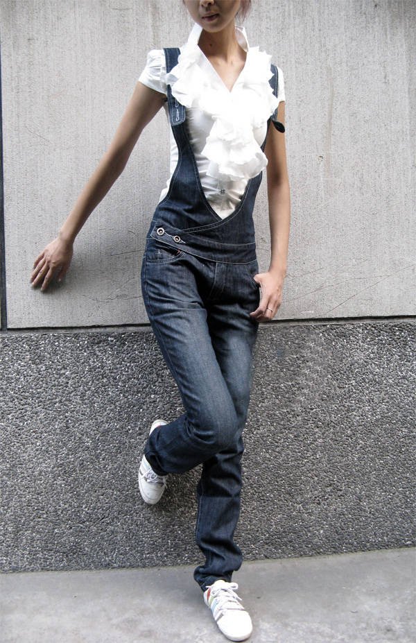 women new jeans fashion leisure pants suspender trousers overalls 203779 Free Shipping