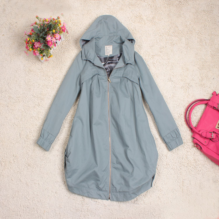 Women outerwear female spring loose female long trench design